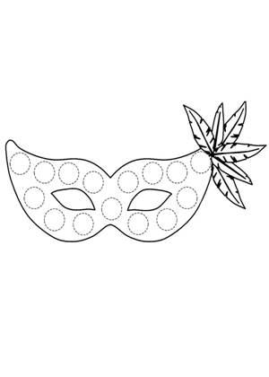 Раскраски Маски Маски раскраска 11