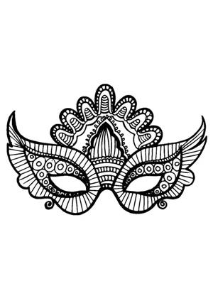 Раскраски Маски Маски раскраска 13