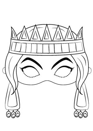 Раскраски Маски Маски раскраска 19