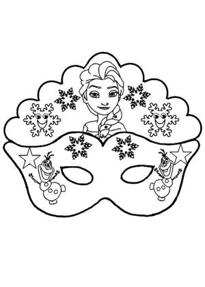 Раскраски Маски Маски раскраска 2