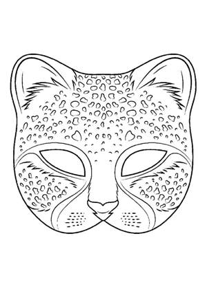 Раскраски Маски Маски раскраска 22