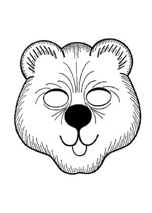 Раскраски Маски Маски раскраска 24