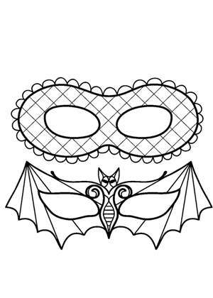 Раскраски Маски Маски раскраска 25