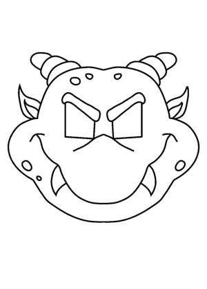 Раскраски Маски Маски раскраска 27