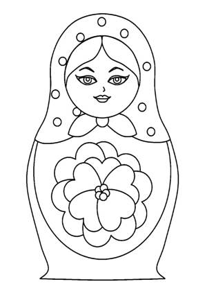 Матрёшки раскраска 14