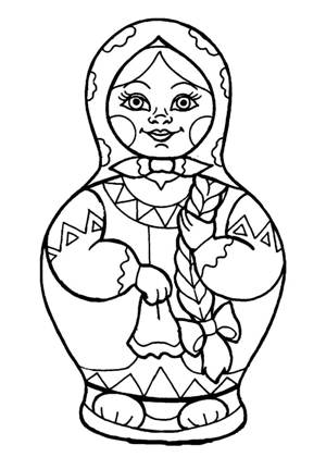 Матрёшки раскраска 25