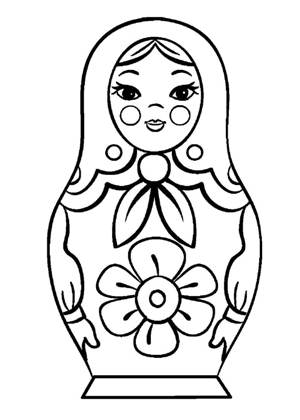 Матрёшки раскраска 29