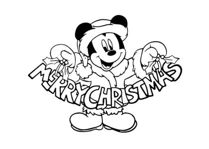 Merry Christmas раскраска 1