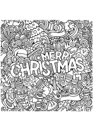 Merry Christmas раскраска 12