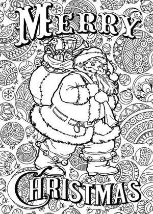 Merry Christmas раскраска 14