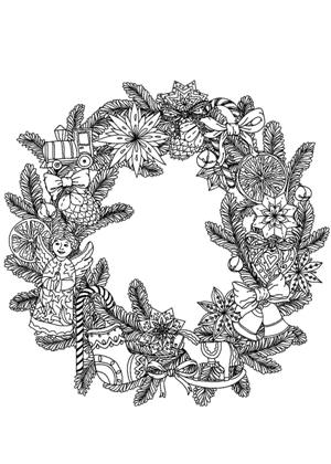 Merry Christmas раскраска 15