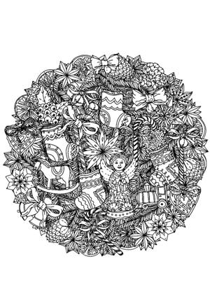 Merry Christmas раскраска 18