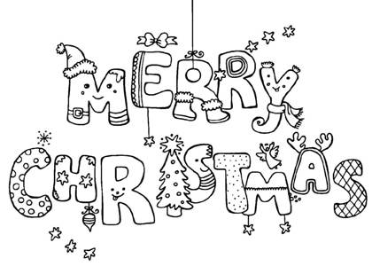 Merry Christmas раскраска 5