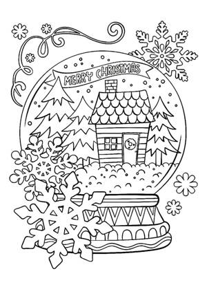 Merry Christmas раскраска 8