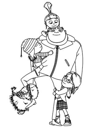 Миньоны раскраска 11