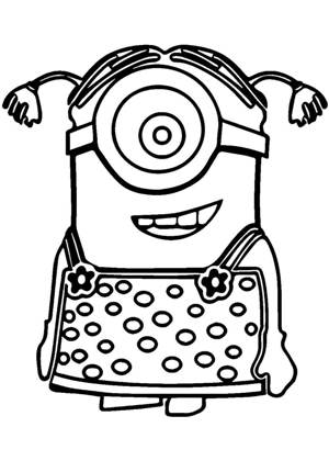 Миньоны раскраска 12