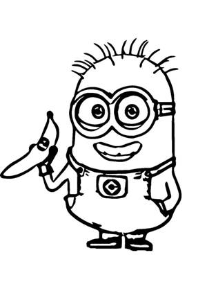 Миньоны раскраска 14