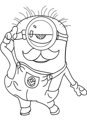 Миньоны раскраска 17