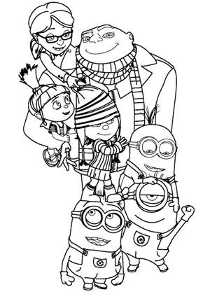 Миньоны раскраска 18