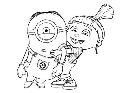 Миньоны раскраска 8