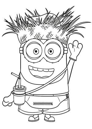 Миньоны раскраска 9