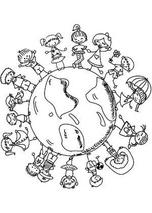 Мир глазами детей — раскраска 14