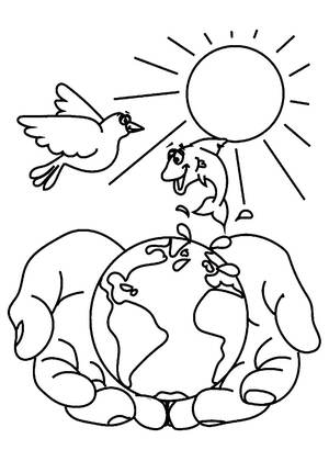 Мир глазами детей — раскраска 4