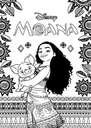 Моана раскраска 11