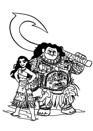 Моана раскраска 13