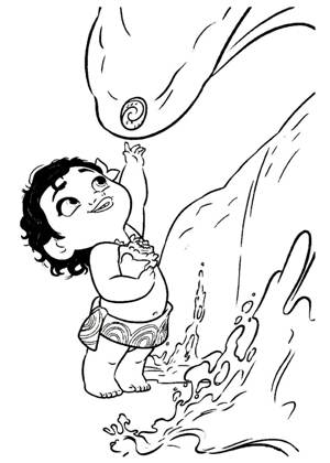 Моана раскраска 17