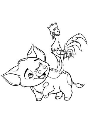 Моана раскраска 18