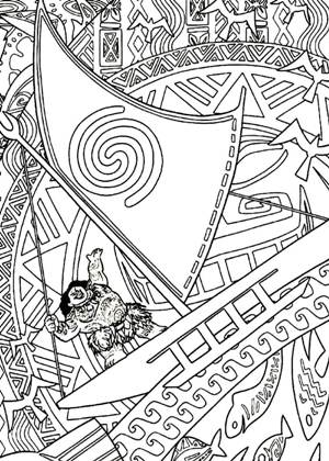 Моана раскраска 20