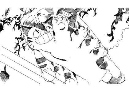 Мой сосед тоторо раскраска 11