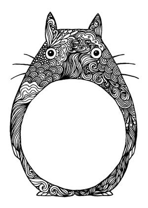 Мой сосед тоторо раскраска 15