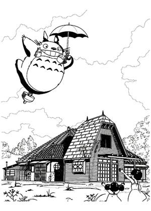 Мой сосед тоторо раскраска 20