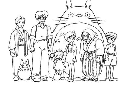 Мой сосед тоторо раскраска 4