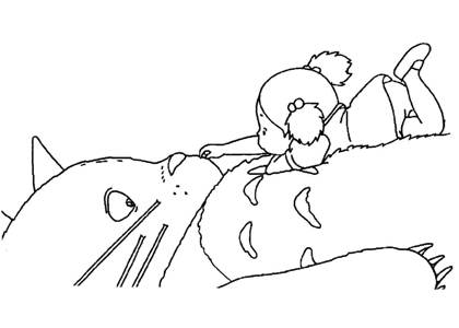 Мой сосед тоторо раскраска 5