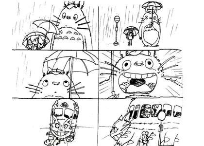 Мой сосед тоторо раскраска 6