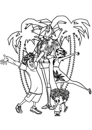 Монстры на каникулах раскраска 14