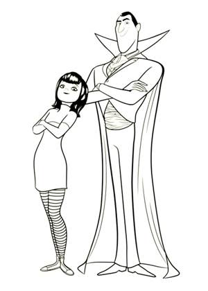 Монстры на каникулах раскраска 16