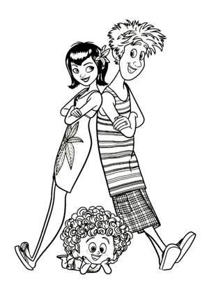 Монстры на каникулах раскраска 21