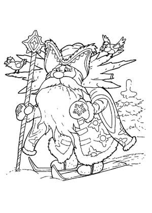 Морозко раскраска 4