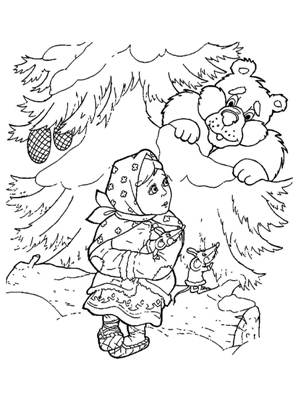 Морозко раскраска 5