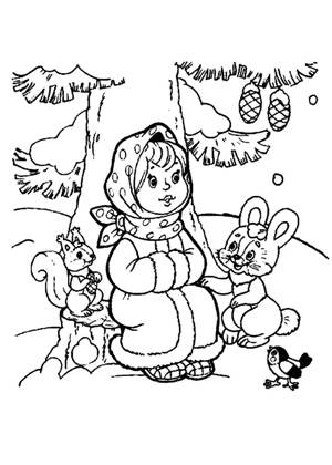 Морозко раскраска 6