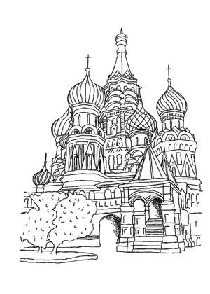 Раскраски Москва Москва раскраска 17