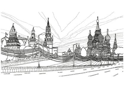Раскраски Москва Москва раскраска 28