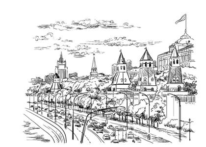 Раскраски Москва Москва раскраска 29