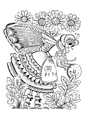 Муха-Цокотуха – раскраска 12