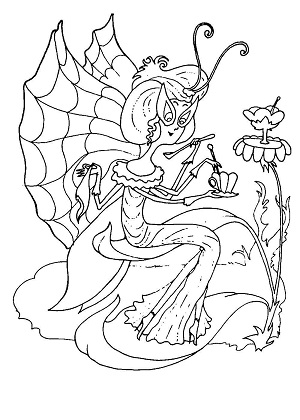 Муха-Цокотуха – раскраска 13