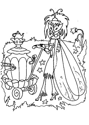 Муха-Цокотуха – раскраска 5